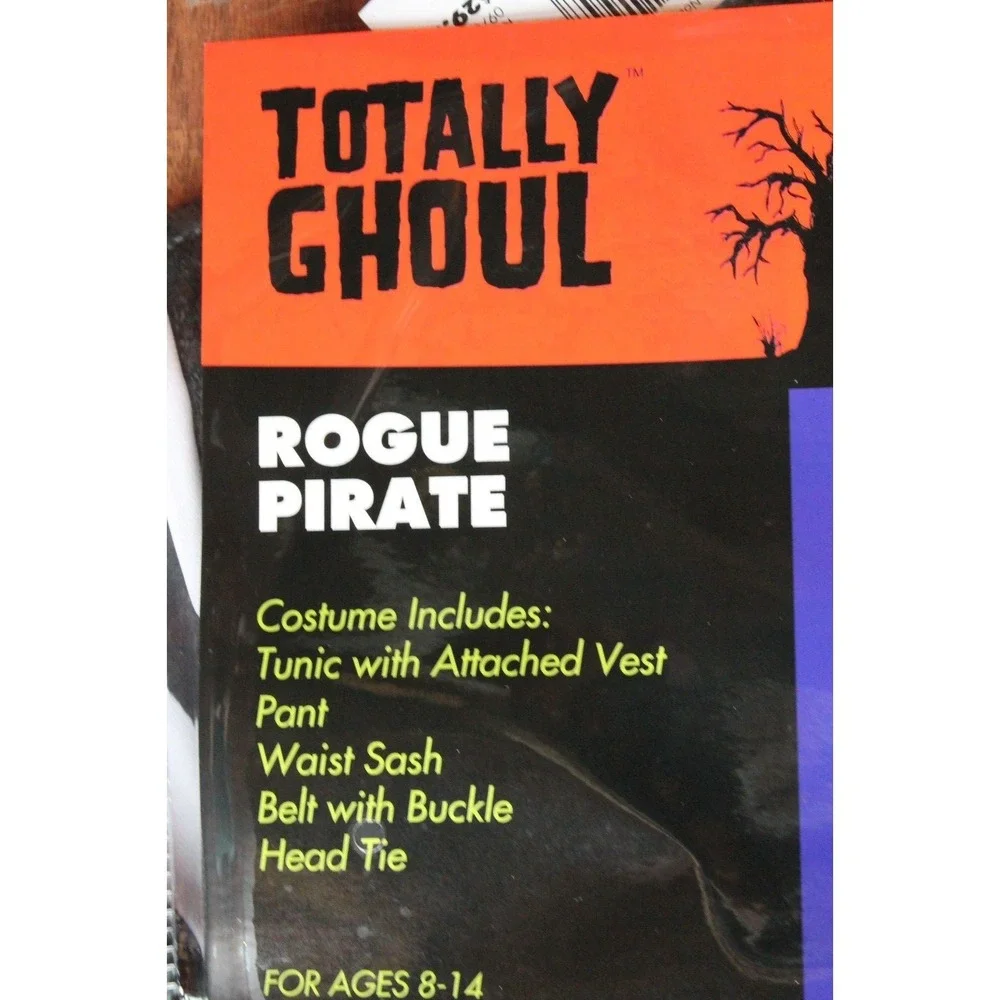 Girls Juniors MED 8‎ 10 Pirate Buccaneer Halloween Full Costume Vest Dress Up